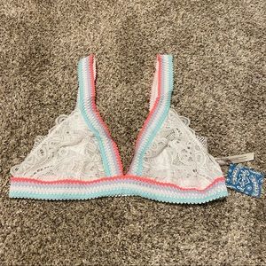 Free People Optic White Combo Lace M Bralette